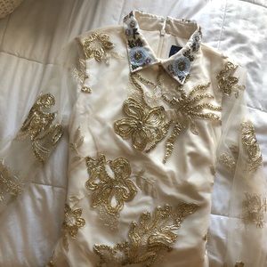 Gold Marchesa Notte Dress